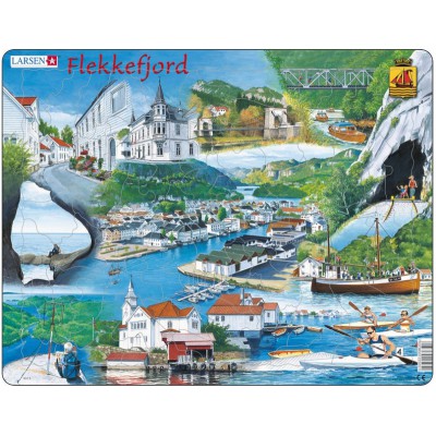 Larsen-KH5-NO Frame Puzzle - Souvenir from Flekkefjord