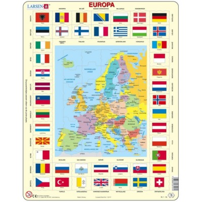 Larsen-KL1-NL Frame Puzzle - Europe (in Dutch)