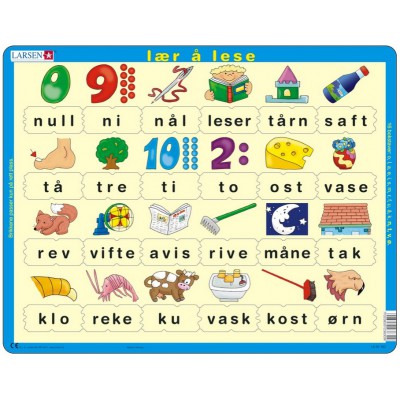 Puzzle Larsen-LS30 Learn to read (lower cases) - Norwegian