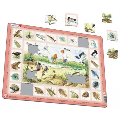 Larsen-NA3-FR Frame Puzzle - Pond (in French)