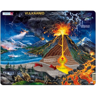 Larsen-NB2-EE Puzzle Cadre - Volcan (en Estonien)