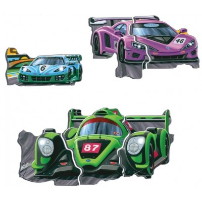 Larsen-PG1 Rahmenpuzzle - Racing Cars