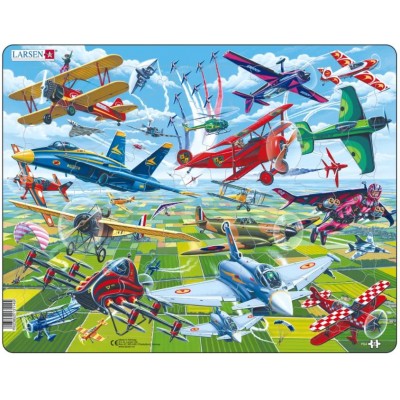 Larsen-PG4 Puzzle Cadre - Pilotes Courageux dans des Avions Extraordinaires