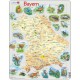 Puzzle Cadre - Carte de la Bavière et ses Animaux (en Allemand)