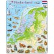 Puzzle Cadre - Carte des Pays-Bas et ses Animaux (en Hollandais)