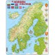 Puzzle Cadre - Carte des Pays Nordiques