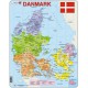 Puzzle Cadre - Carte du Danemak (en Danois)