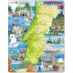 Puzzle Cadre - Carte du Portugal (en Portugais)
