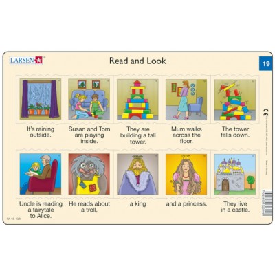 Larsen-RA10-EN-19-20 2 Puzzles Cadres - Apprendre l'Anglais : Read and Look 19-20 (en Anglais)