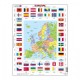 Rahmenpuzzle - Karte und Flaggen von Europa (Estnisch)