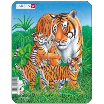 Larsen-V4-2 Puzzle Cadre - Tigres