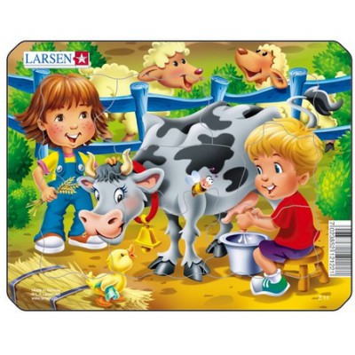 Larsen-Z11-4 Frame Jigsaw Puzzle - Cow