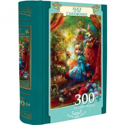 Puzzle Master-Pieces-31648 XXL Teile - Book Box - Alice at the Chessboard