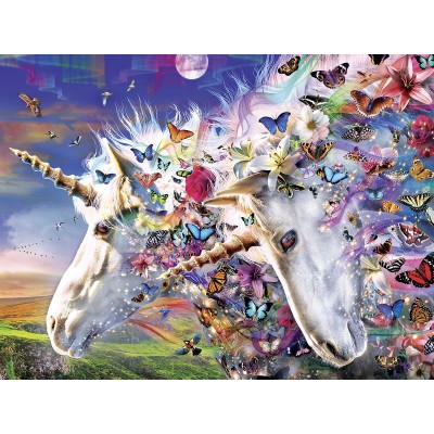 Puzzle Master-Pieces-32033 XXL Teile - Unicorns & Butterflies