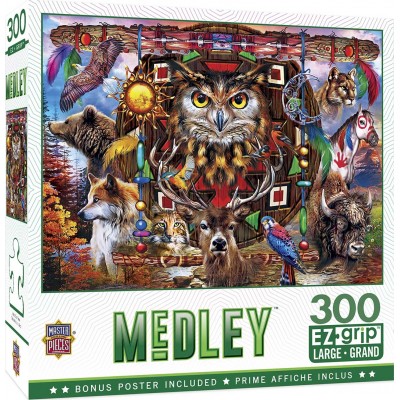 Puzzle Master-Pieces-32035 XXL Teile - Animal Totems
