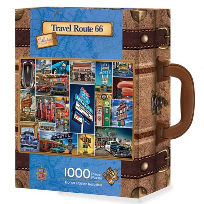 Master-Pieces-71772 Puzzle im Koffer - Route 66