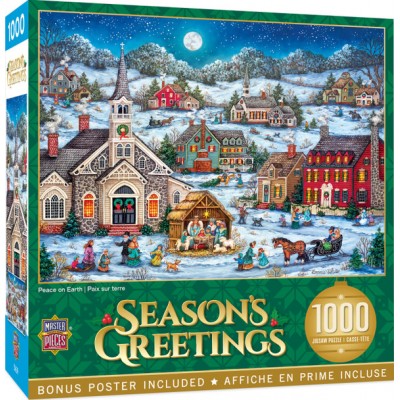 Puzzle Master-Pieces-72242 Weihnachten - Frieden auf Erden