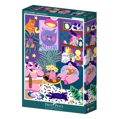 Puzzle Pieces-Peace-F-00226 Cat Lover