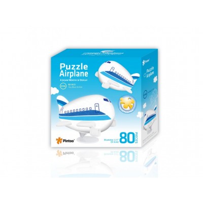 Pintoo-E5186 Puzzle 3D Avion - Sky Blue Airline