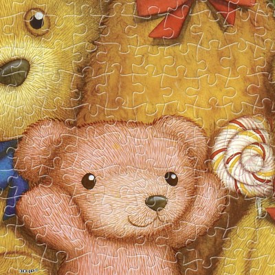 Pintoo-H1124 Puzzle aus Kunststoff - Smart - Poodle and Teddy Bears
