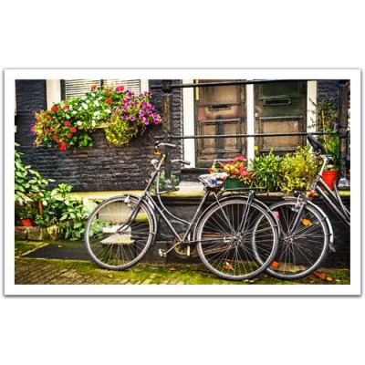 Pintoo-H1572 Plastic Puzzle-Netherlands, Amsterdam Bicycles