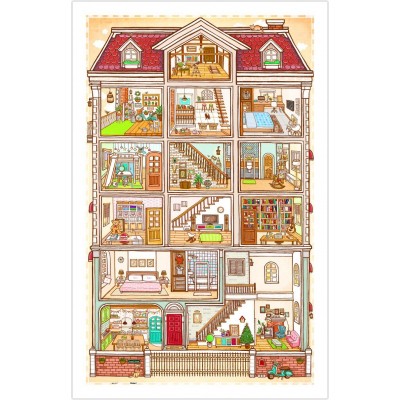 Pintoo-H1643 Puzzle en Plastique - Sweet Home