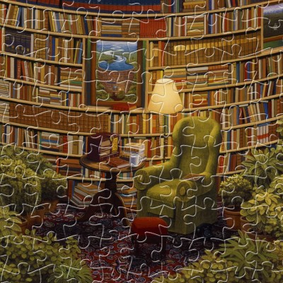 Pintoo-H1647 Puzzle aus Kunststoff - Jacek Yerka - Bibliodame