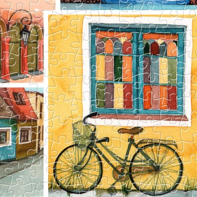 Pintoo-H1688 Puzzle aus Kunststoff - Beautiful Collage of Tranquil Streets