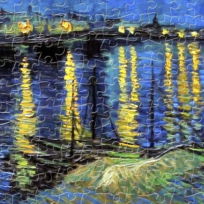Pintoo-H1760 Puzzle aus Kunststoff - Vincent Van Gogh - Starry Night Over The Rhone, 1888