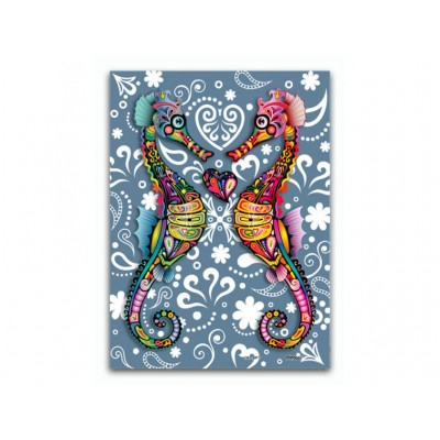 Pintoo-P1107 Puzzle aus Kunststoff - The Colorful Hippocampus