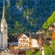 Puzzle aus Kunststoff - Lakeside Village of Hallstatt, Austria
