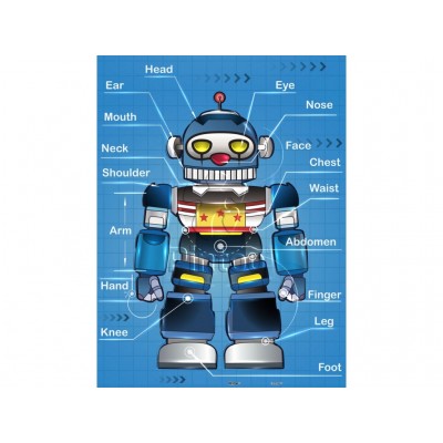 Pintoo-T1010 Plastic Puzzle - Robot