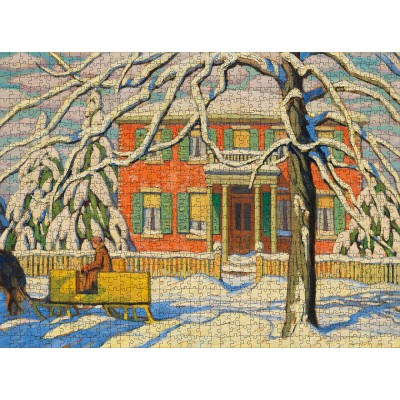 Puzzle Pomegranate-AA1101 Lawren S. Harris - Red House and Yellow Sleigh