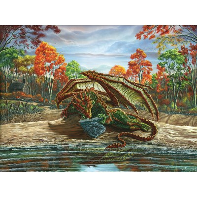 Puzzle Sunsout-20162 Ed Beard Jr - Autumn by the Shore