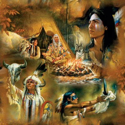 Puzzle Sunsout-21827 Russ Docken - Native American Dreams