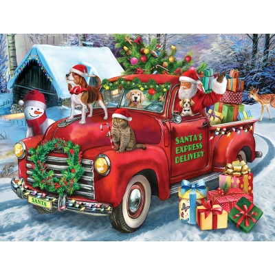 Puzzle Sunsout-23081 Pièces XXL - Camionnette de Livraison du Père Noel