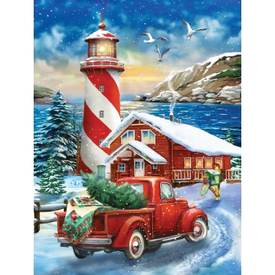 Puzzle Sunsout-28507 XXL Pieces - A Winter Lighthouse