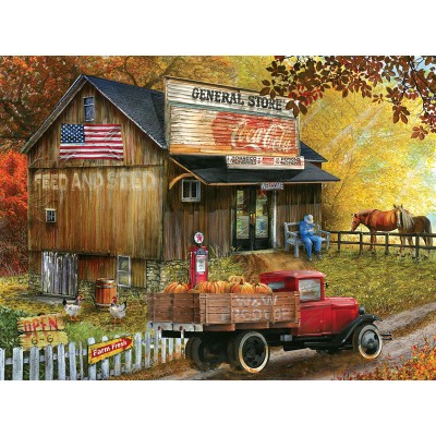 Puzzle Sunsout-28649 Tom Wood - Seed and Feed  General Store