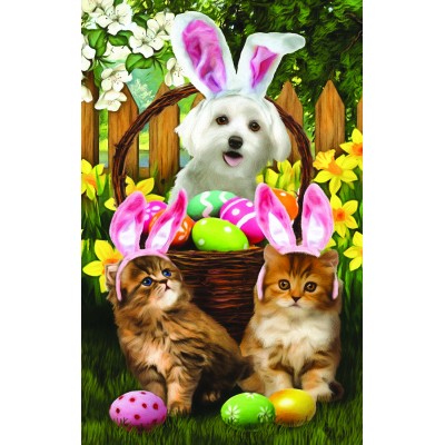 Puzzle Sunsout-28849 Pièces XXL - Tom Wood -  Easter Bunny in Training