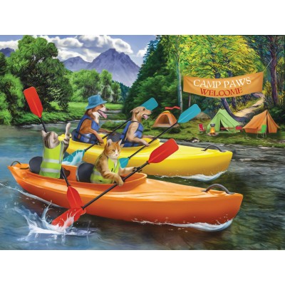 Puzzle Sunsout-28970 XXL Teile - Willkommen bei Camp Paws