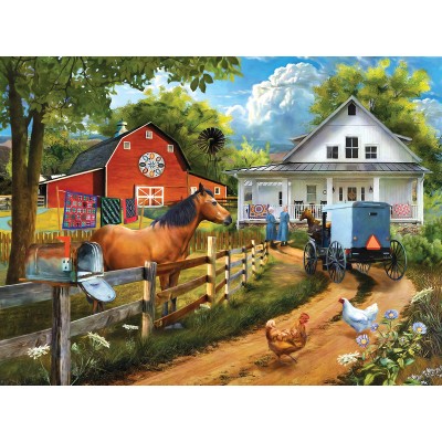 Puzzle Sunsout-29766 Tom Wood - Helping Neighbors