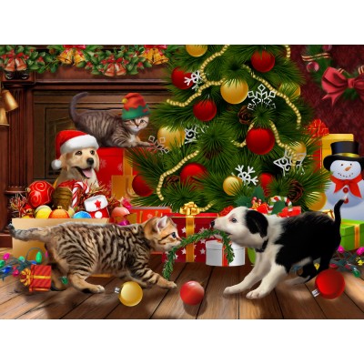 Puzzle Sunsout-29818 XXL Pieces - A Little Christmas Fun