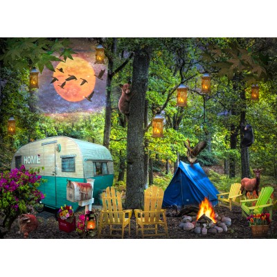 Puzzle Sunsout-30152 XXL Teile - Summertime Camping