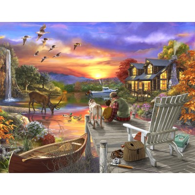 Puzzle Sunsout-31589 XXL Teile - Sonnenuntergangshütte