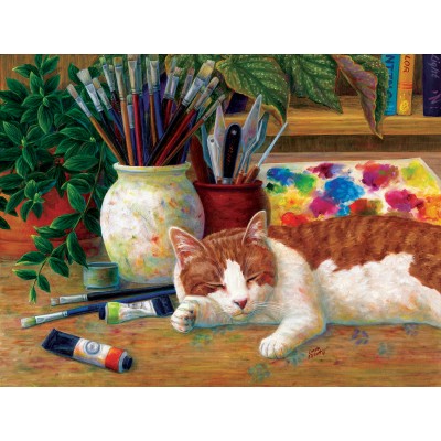 Puzzle Sunsout-31613 Linda Elliot - Painter's Helper