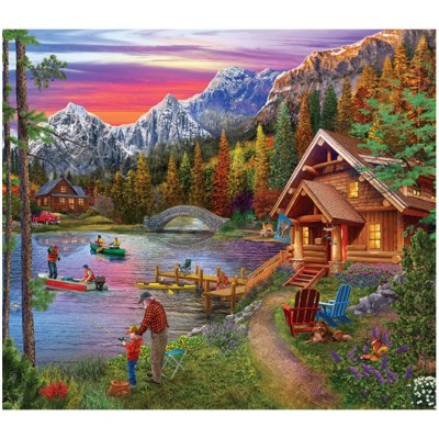 Puzzle Sunsout-31991 XXL Pieces - Stone Bridge Lake