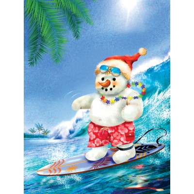 Puzzle Sunsout-37191 XXL Teile - Surfin' Santa