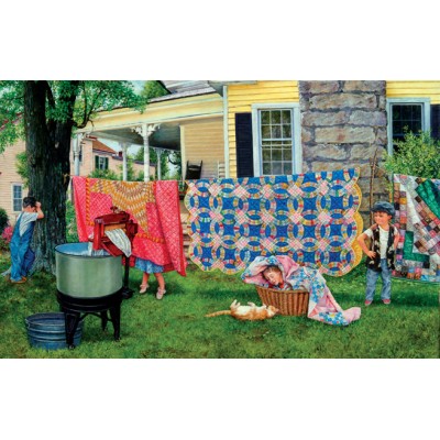 Puzzle Sunsout-44268 Hide N Quilt