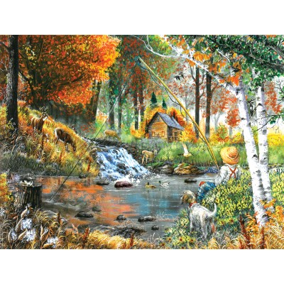 Puzzle Sunsout-52317 XXL Pieces - Fishing Companions