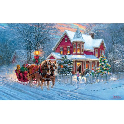 Puzzle Sunsout-53018 XXL Teile - Dashing Through the Snow